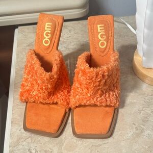 EGO Orange Textured Mules